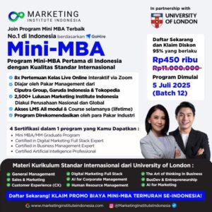 Mini MBA / MM Terbaik Bekerjasama dengan University of London